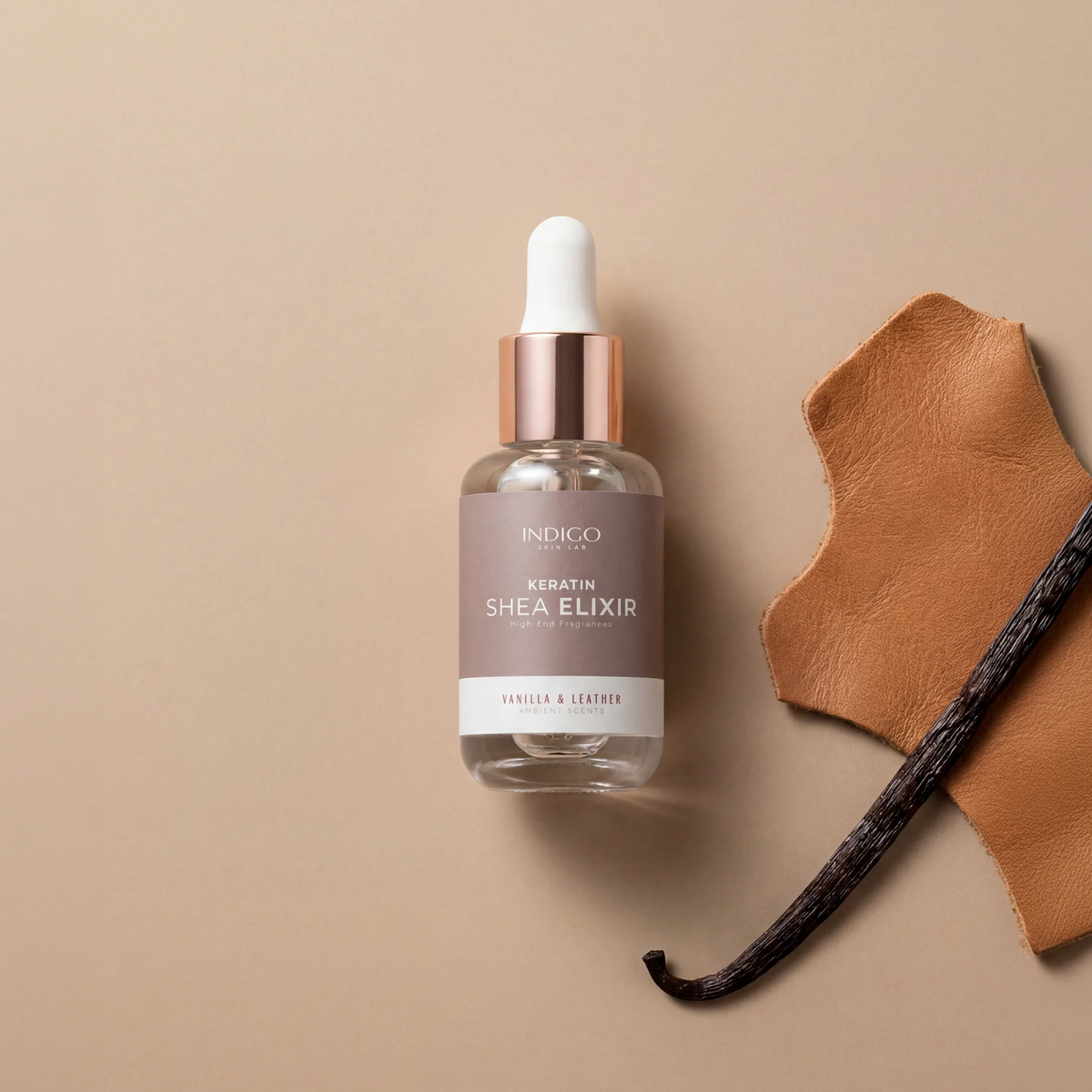 Vanilla & Leather - Shea Elixir Cuticle Oil with Keratin - 8 ML