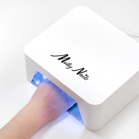 Molly Nails 36W UV/LED nail lamp for hybrid varnishes, gels, and acrylic gels, white V9