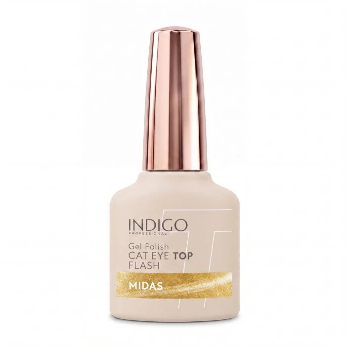 Midas - Cat Eye Gel Top Coat with Flash glitter - 7 ML
