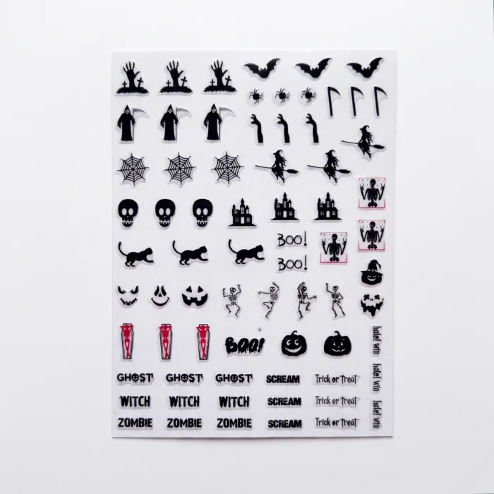 Self-adhesive Halloween nail stickers - 1 PCS