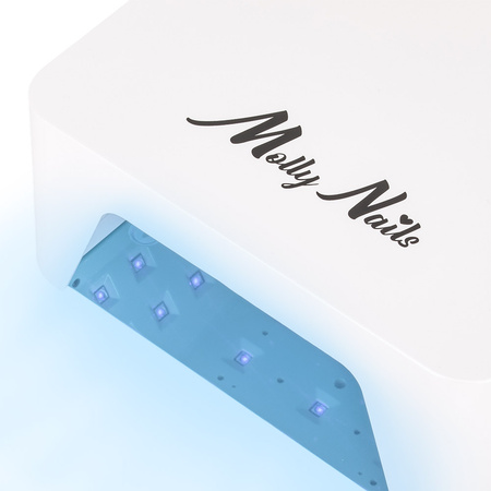 Molly Nails 36W UV/LED nail lamp for hybrid varnishes, gels, and acrylic gels, white V9