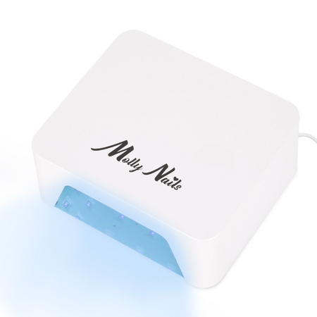 Molly Nails 36W UV/LED nail lamp for hybrid varnishes, gels, and acrylic gels, white V9