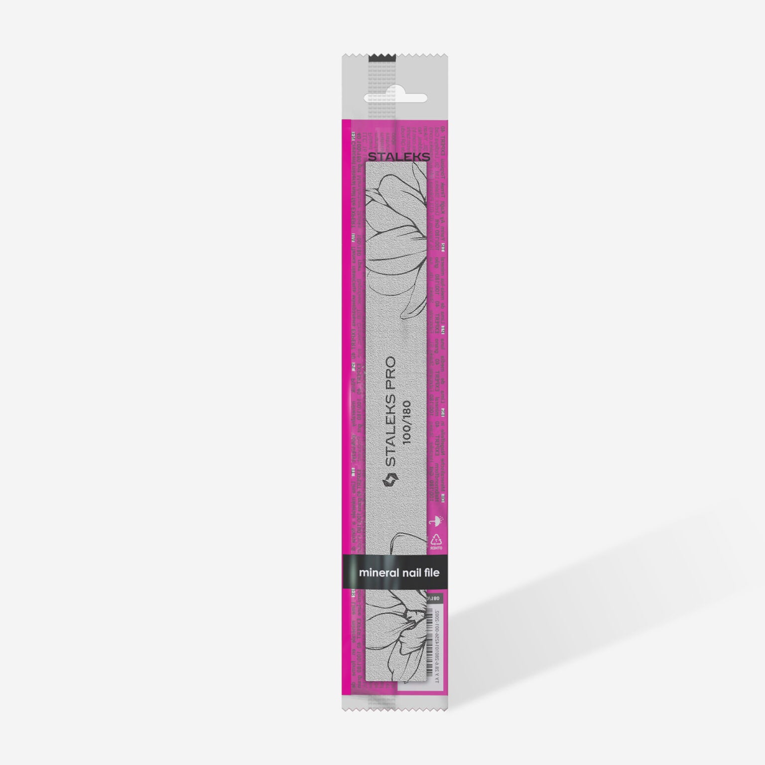 Straight mineral nail file EXPERT 20 100/180 grit