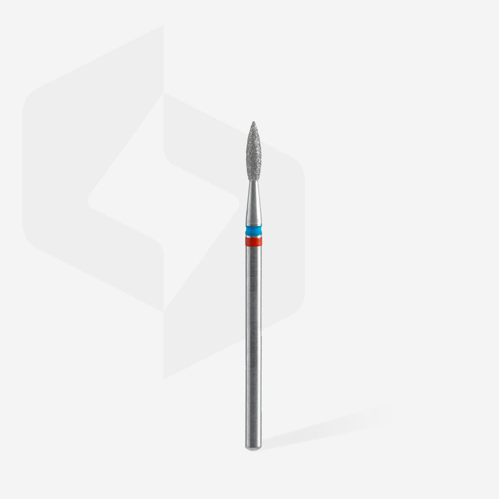 Diamond nail drill bit DUO pointed flame red-blue
EXPERT head diameter 2,1 mm / working part 8 mm