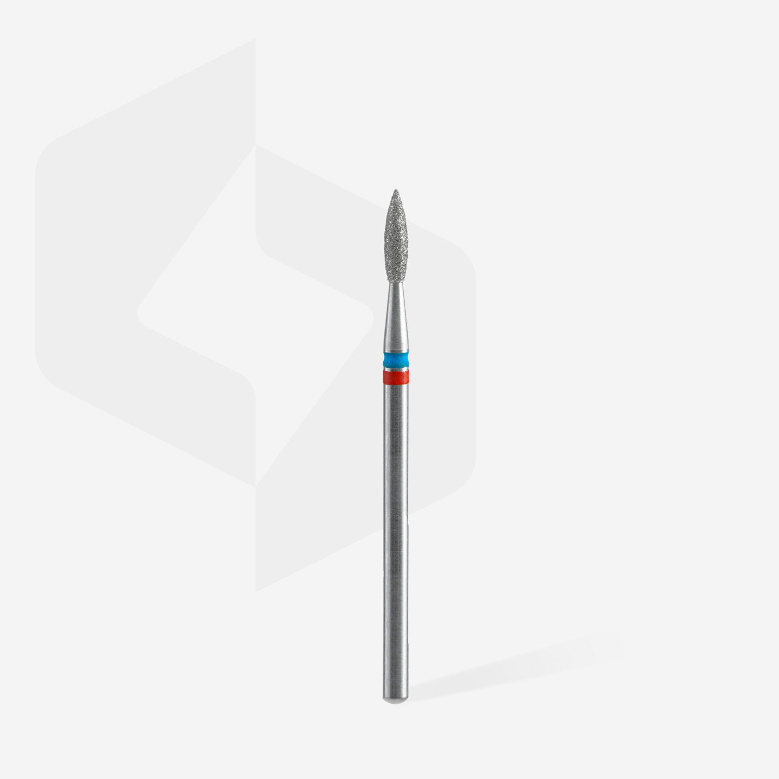 Diamond nail drill bit DUO pointed flame red-blue
EXPERT head diameter 2,1 mm / working part 8 mm