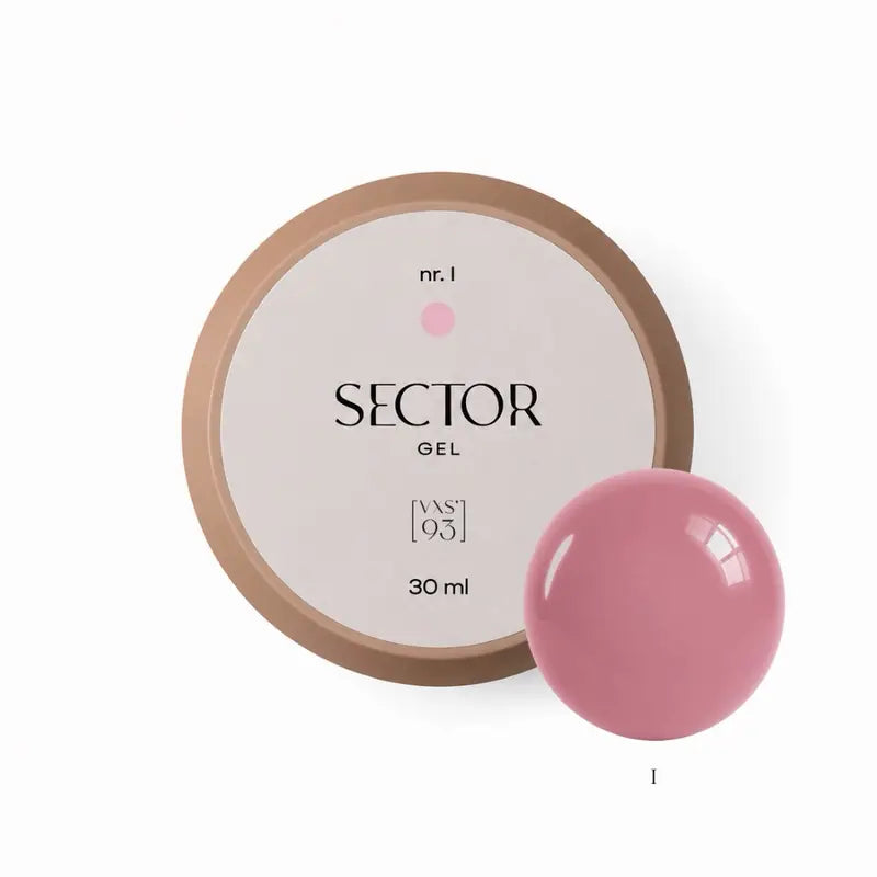 SECTOR GEL NO. 1 (pink) perfect gel for working with Dual Tips HEMA/TPO FREE 30ml