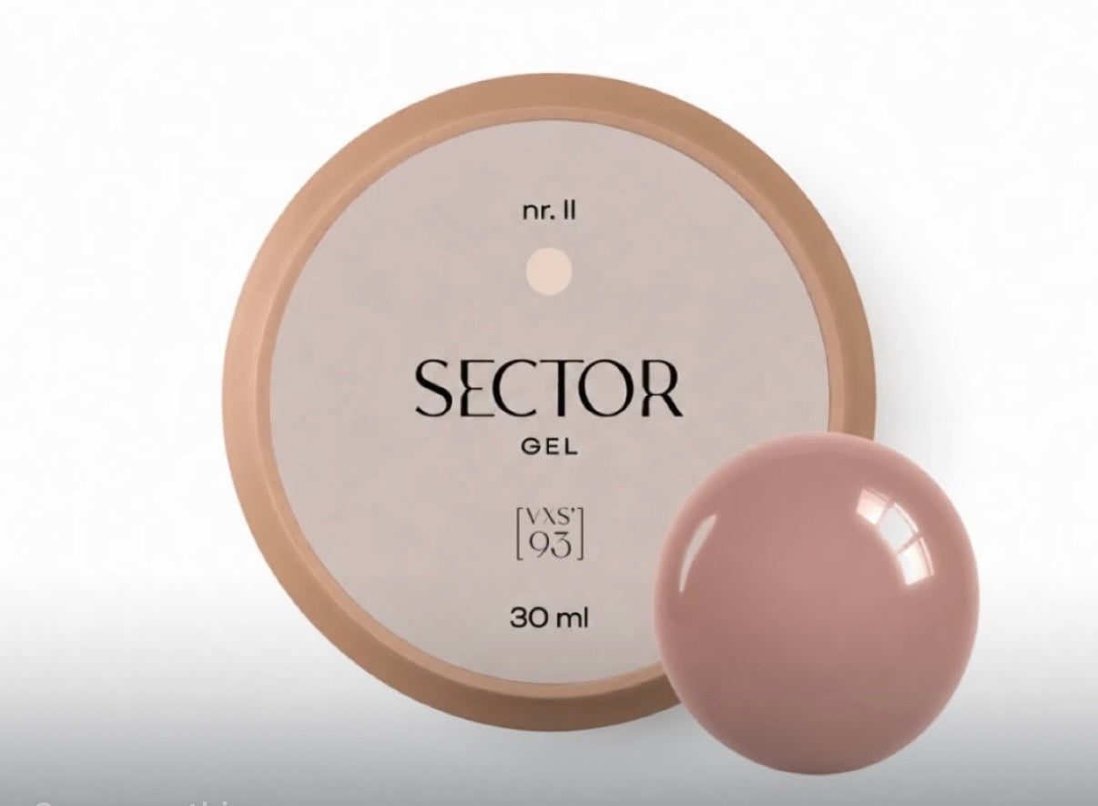 SECTOR GEL NR 2 (nude) perfect gel for working with Dual Tips HEMA/TPO FREE 30ml