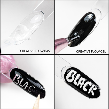 Creative Flow Color Gel - creative NailArt gel for melting, soft designs Molly Nails White HEMA/Di-HEMA free 5 g