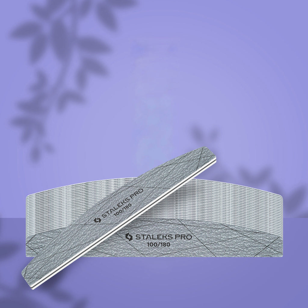 STALEKS Crescent mineral nail file SMART 40 100/180 grit (25 pcs)