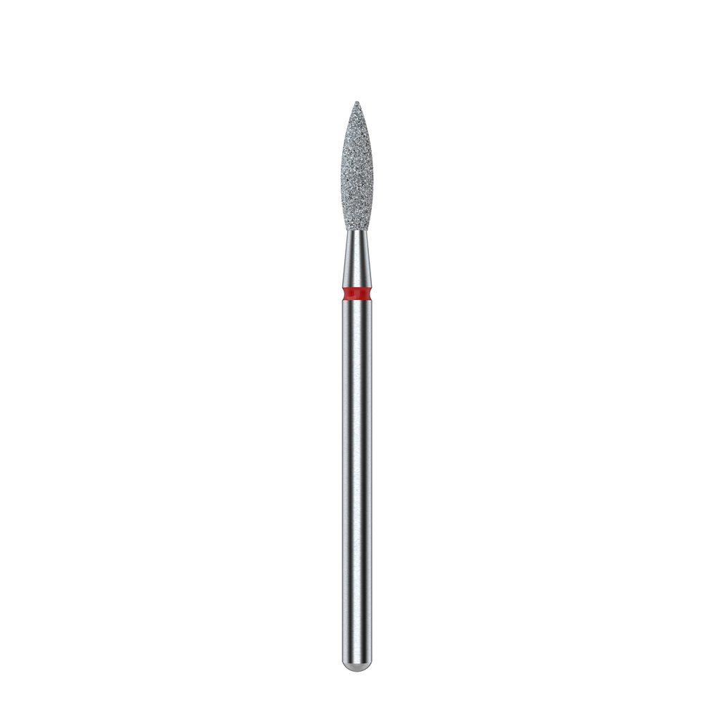 Diamond nail drill bit flame red EXPERT head diameter 2,3 mm / working part 10 mm