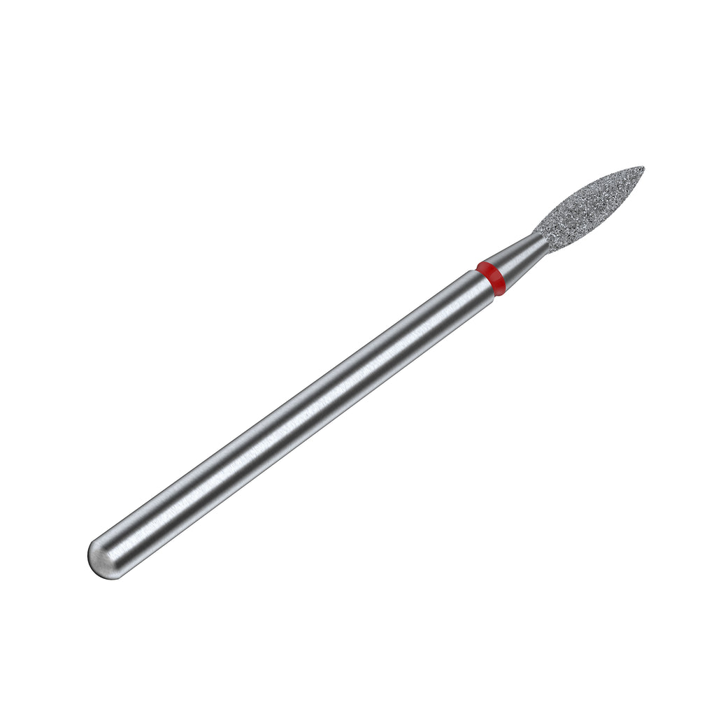 Diamond nail drill bit flame red EXPERT head diameter 2,3 mm / working part 10 mm
