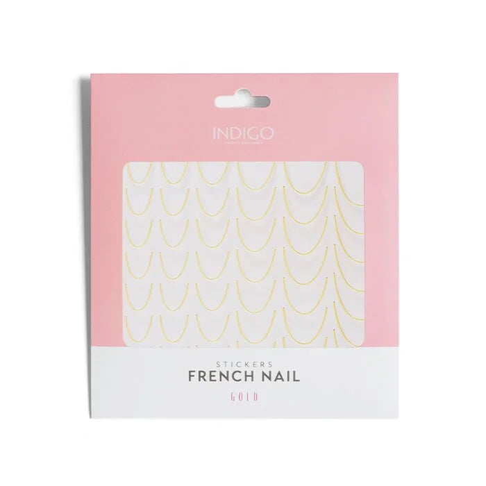 French Nail Stickers Gold 1PCS