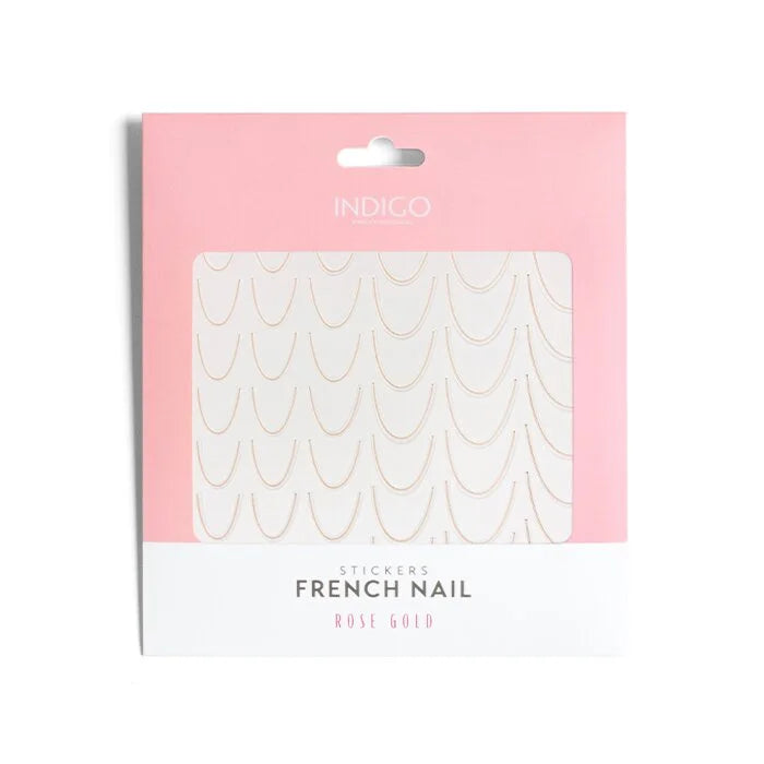 French Nail Stickers Rose Gold 1PCS