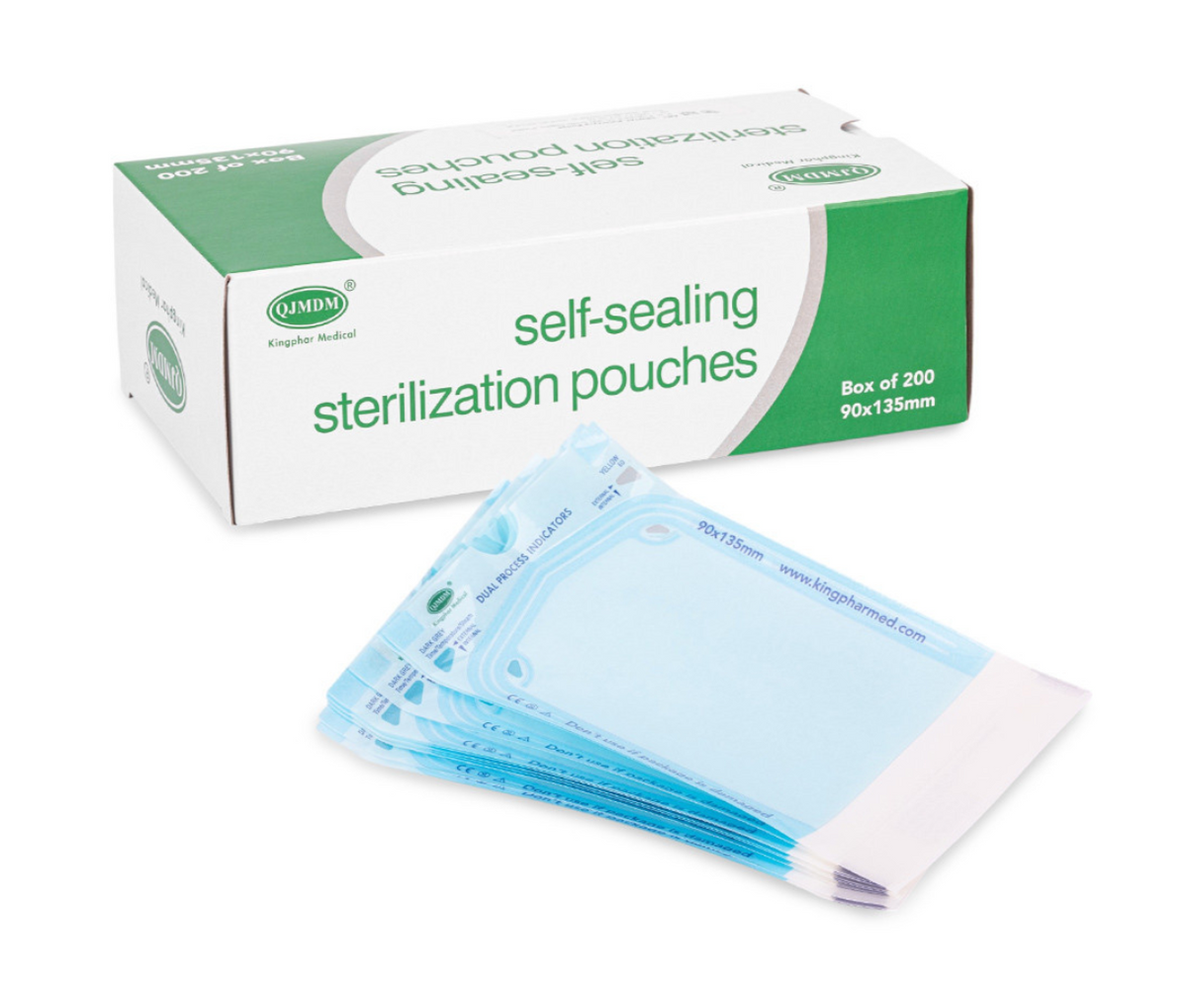QJMDM Sterilization Bags, 90x135 mm, 200 pieces