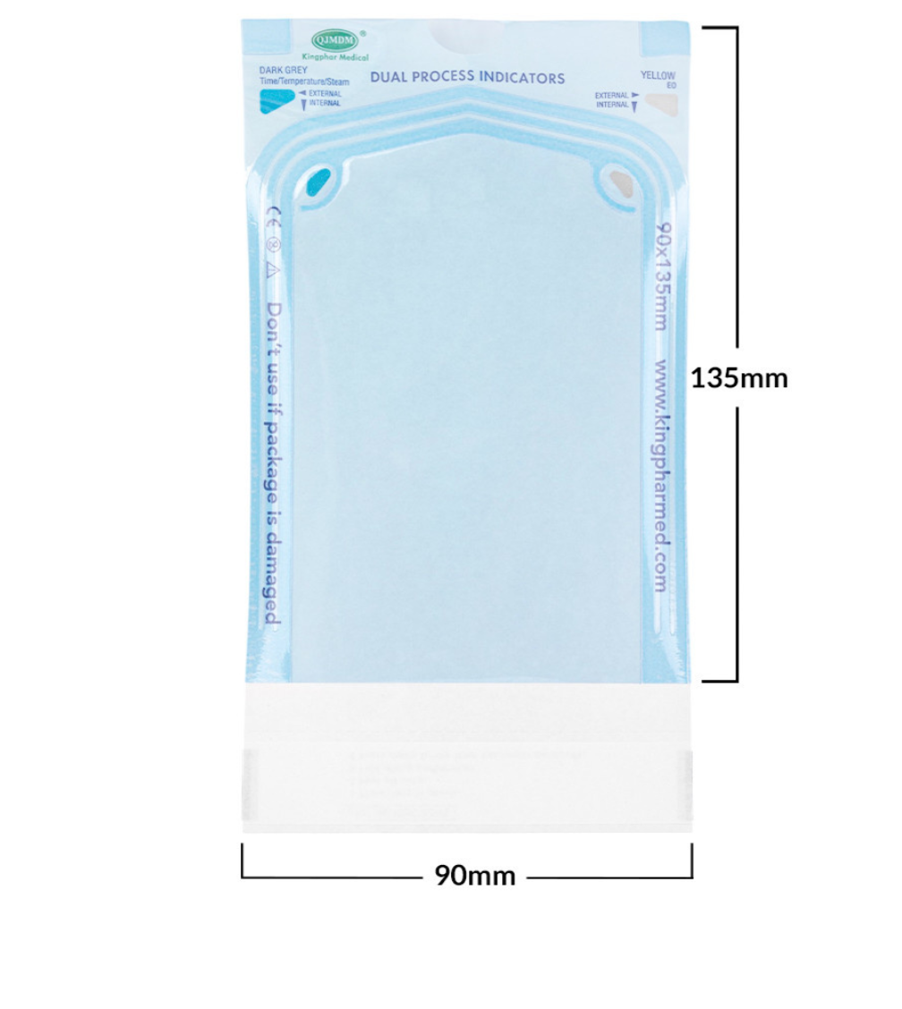 QJMDM Sterilization Bags, 90x135 mm, 200 pieces