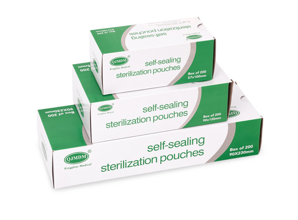 QJMDM Sterilization Bags, 90x135 mm, 200 pieces