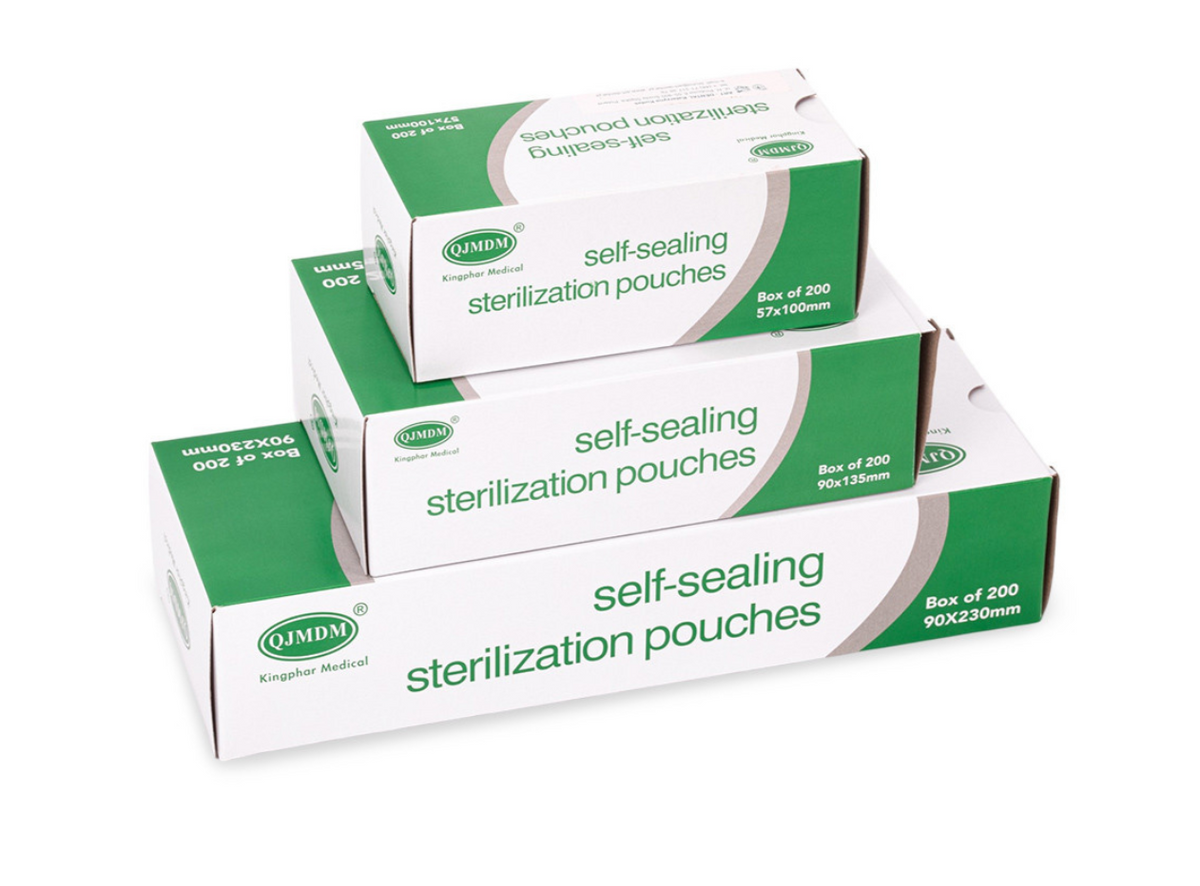 QJMDM Sterilization Bags, 90x135 mm, 200 pieces